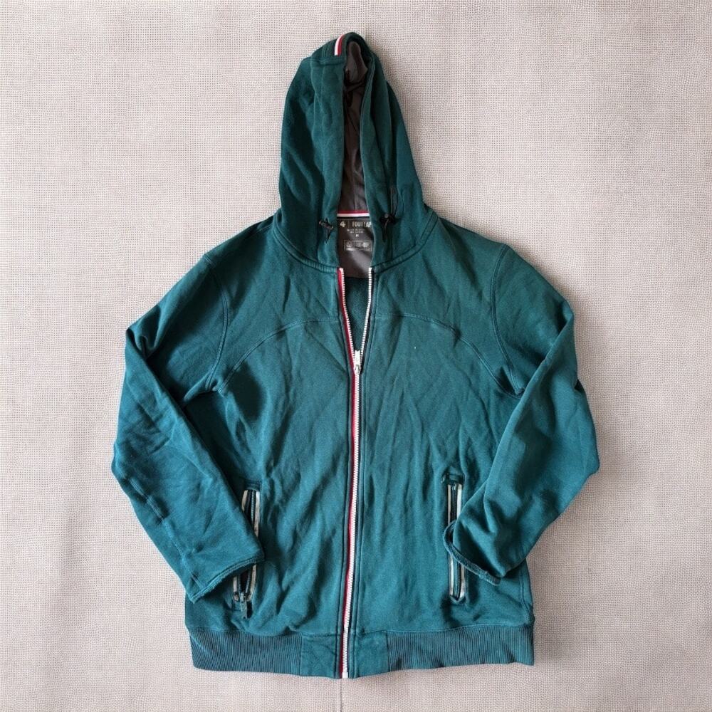 FOURLAPS men’s rush full zip hoodie green medium